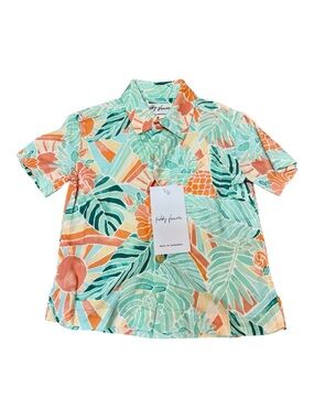 Baby Kenny Flowers The Hawaii Button Down Tropical Shirt Size 6m